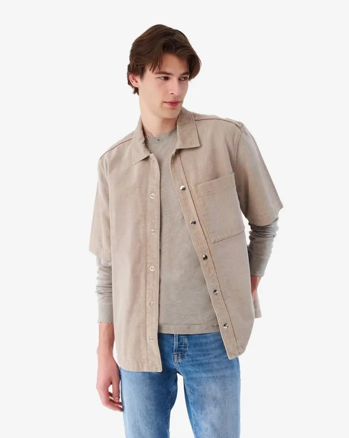 IRO KAMIL DENIM SHIRT Mustard Men Tshirts