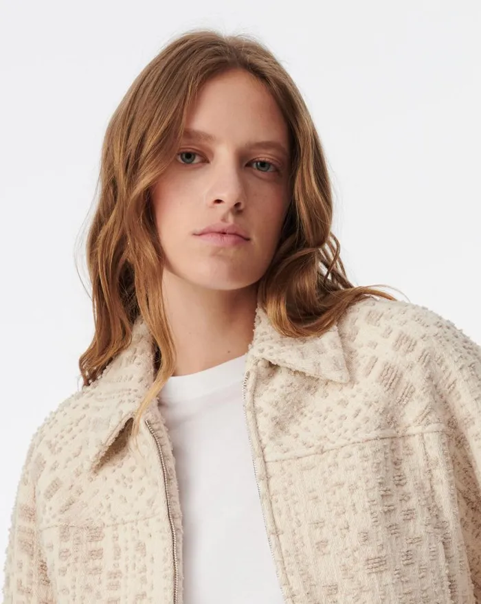 IRO LEONI CROPPED JACKET Ecruwhite Women Jackets and Coats