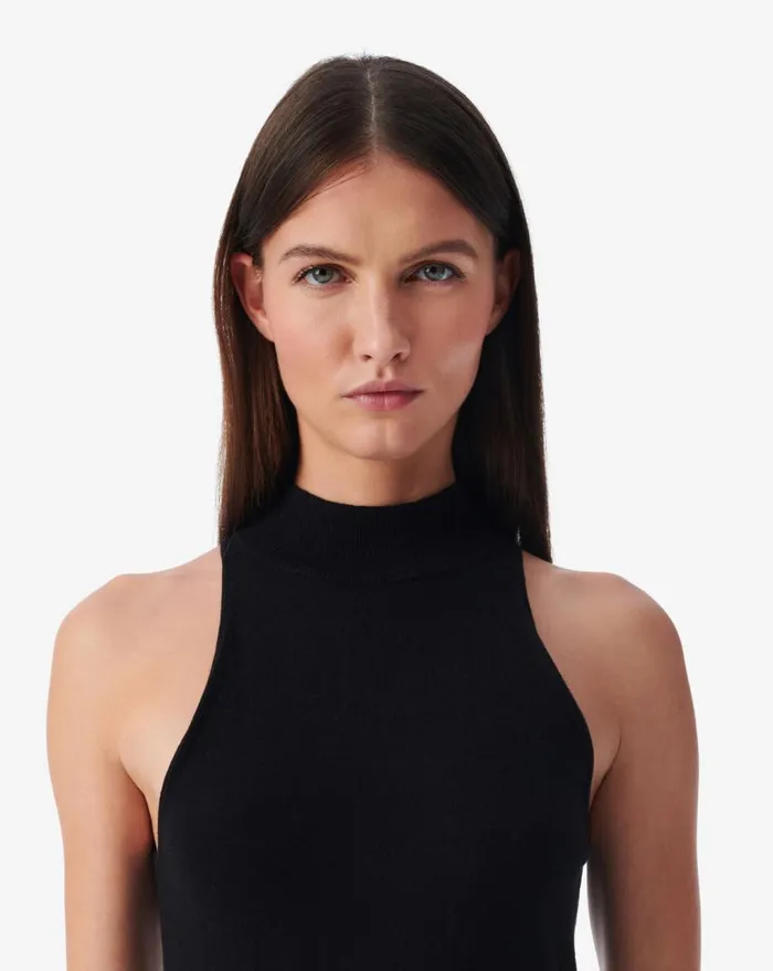 IRO MAEWA HIGHNECK SLEEVELESS SWEATER Black Women Knits