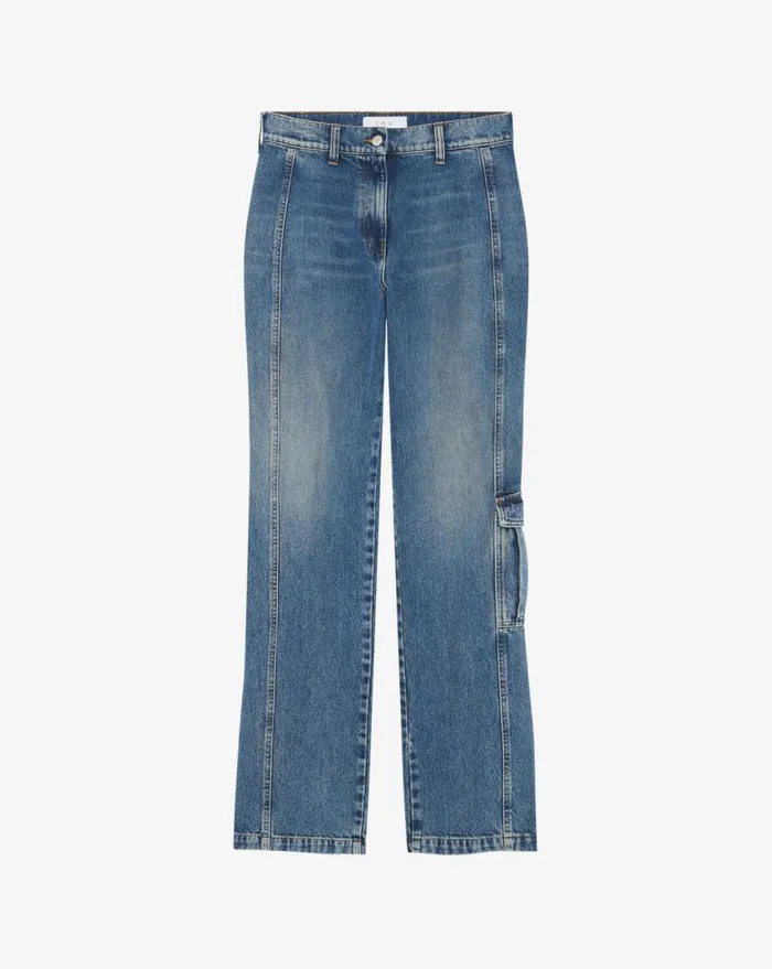 IRO NERINA HIGHWAISTED FADED JEANS Authentic Blue Denim Women Jeans