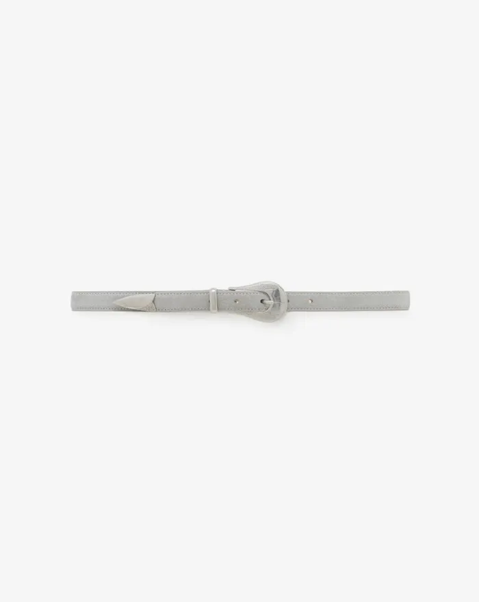 IRO OPALY SUEDE LEATHER BELT Cloud Women Belts
