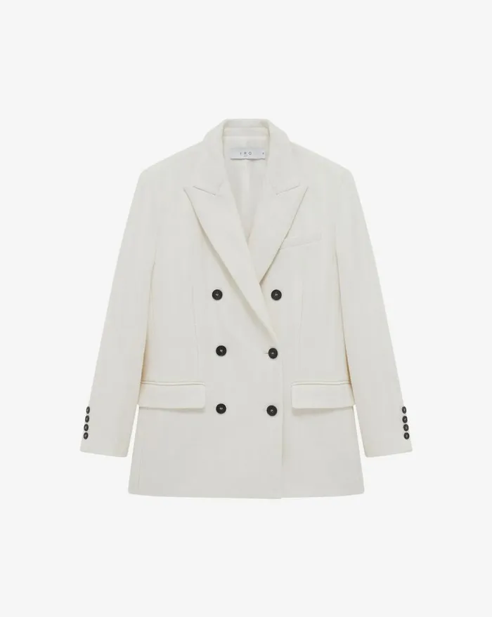 IRO TANITA LINEN SUIT JACKET Ecru Women Jackets and Coats