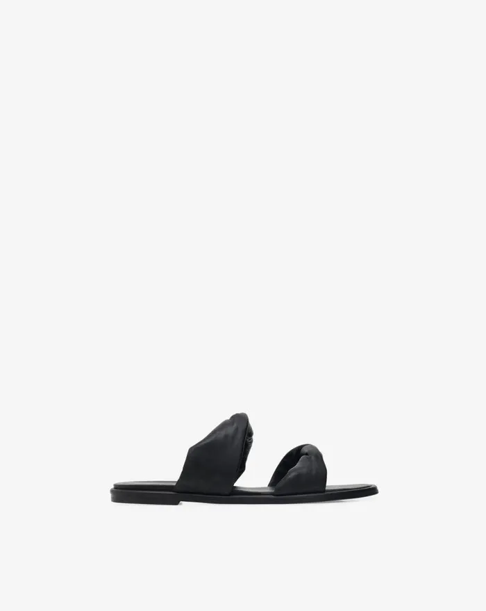 IRO TWIST LEATHER SANDALS Black Women Sandals