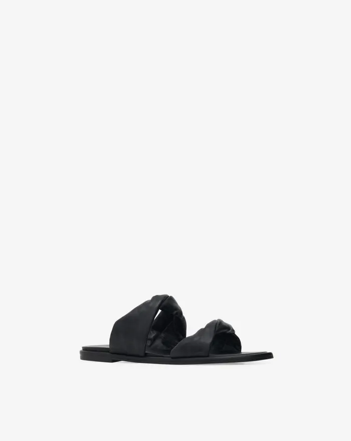 IRO TWIST LEATHER SANDALS Black Women Sandals