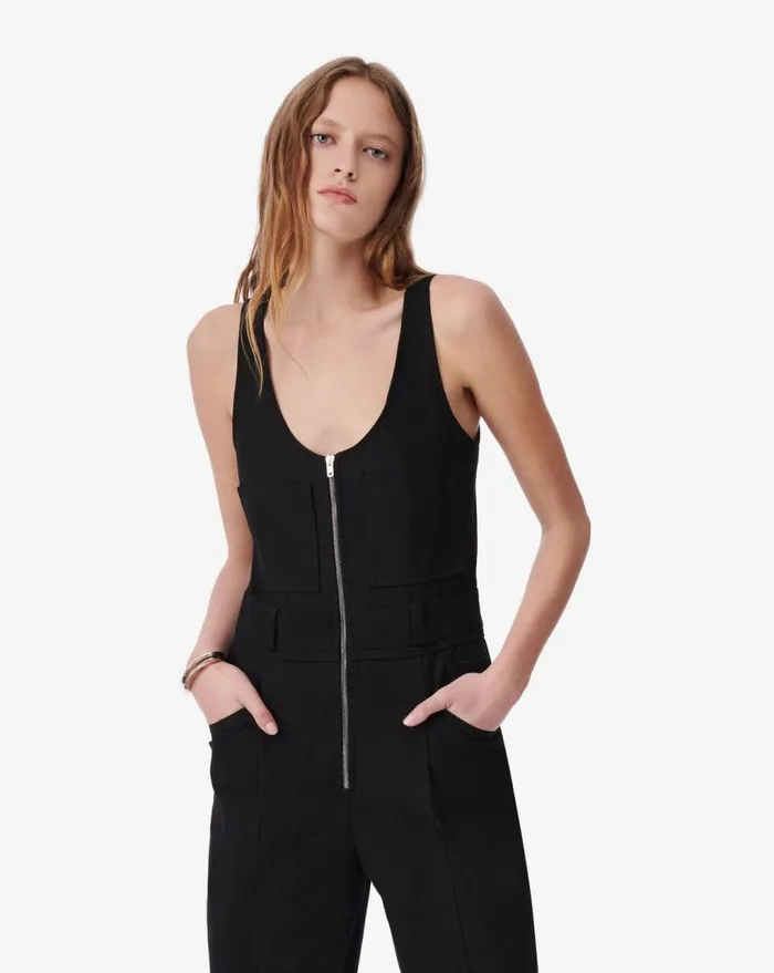 IRO ZALIS ZIPPER JUMPSUIT Black Women Jumpsuits