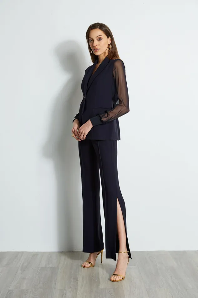 Jackets and Blazers Women Elie Tahari Chiffon Sleeve Blazer STARGAZER