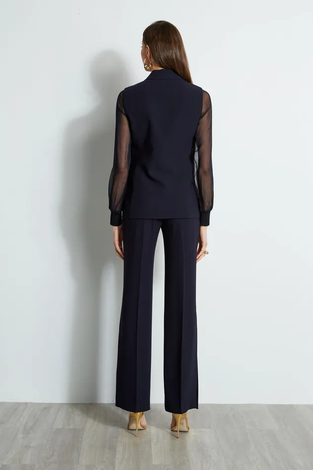 Jackets and Blazers Women Elie Tahari Chiffon Sleeve Blazer STARGAZER