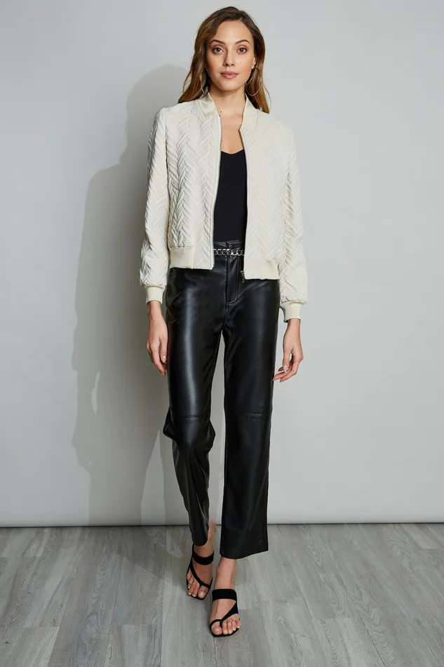 Jackets and Blazers Women Elie Tahari Jacquard Bomber BUFF