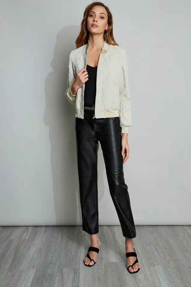 Jackets and Blazers Women Elie Tahari Jacquard Bomber BUFF
