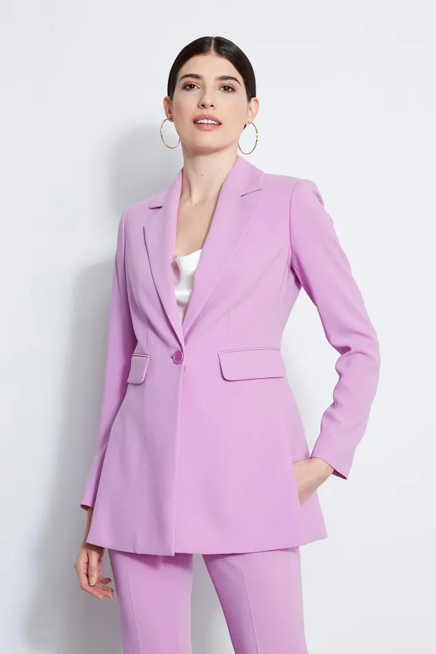Jackets and Blazers Women Elie Tahari Side Slit Blazer ORCHID