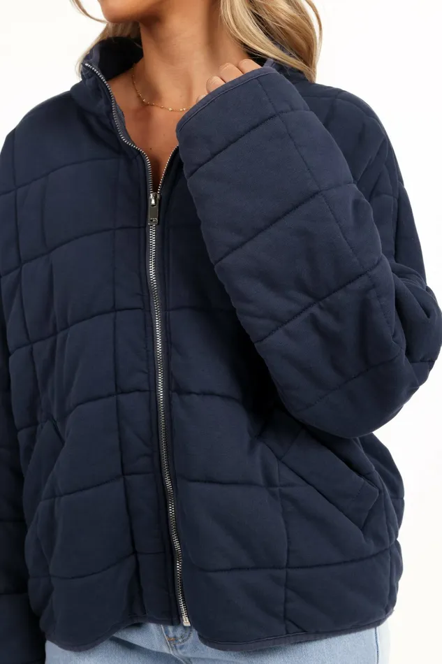 Jackets and Coats Petal and Pup Women Alegra Quilted Jacket Navy
