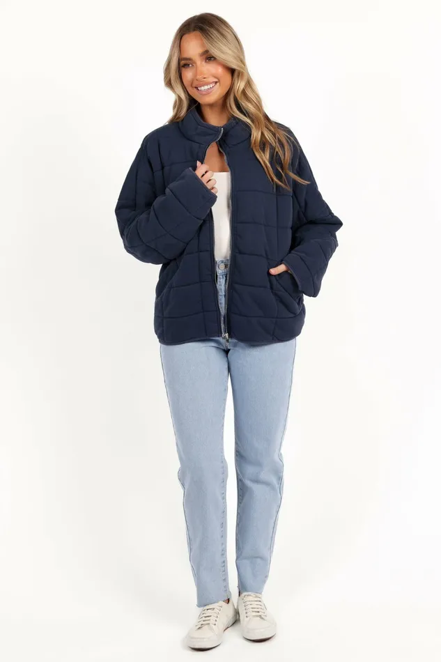 Jackets and Coats Petal and Pup Women Alegra Quilted Jacket Navy