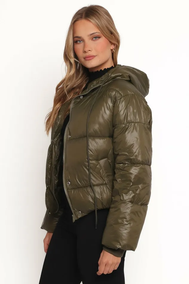 Jackets and Coats Petal and Pup Women Archie Puffer Jacket Olive