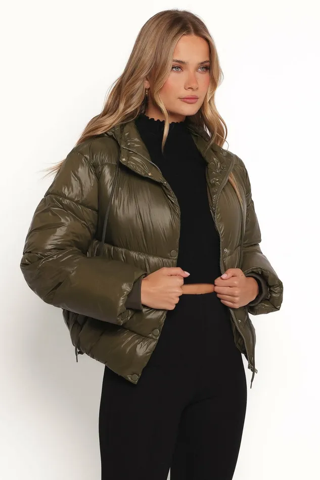 Jackets and Coats Petal and Pup Women Archie Puffer Jacket Olive