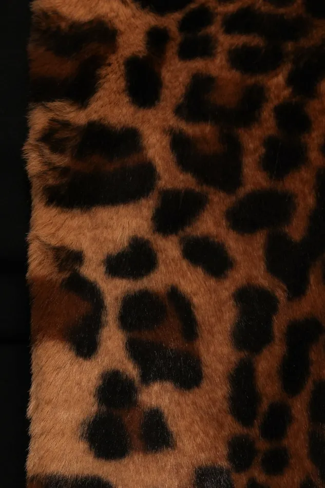 Jackets and Coats Women Petal and Pup Cassia Faux Fur Leopard Crop Jacket Leopard