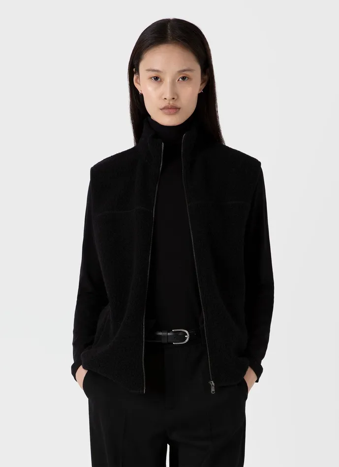 Jackets and Coats Wool Fleece Vest Black 8211 ussunspel Women