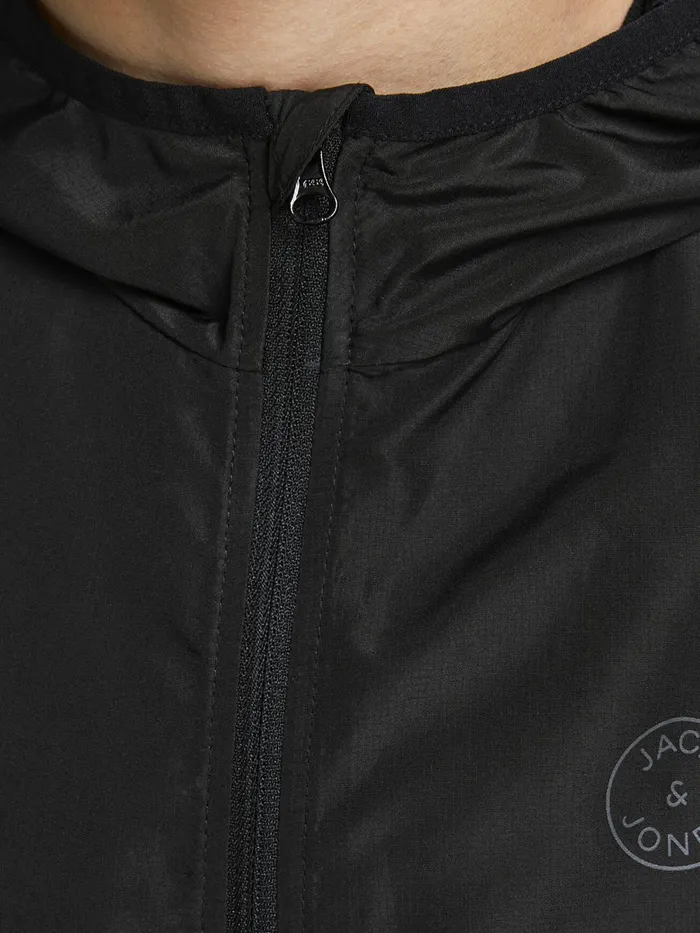 Jackets JACK and JONES Junior BOYS CAMO HOOD LIGHTWEIGHT JACKET Black Black