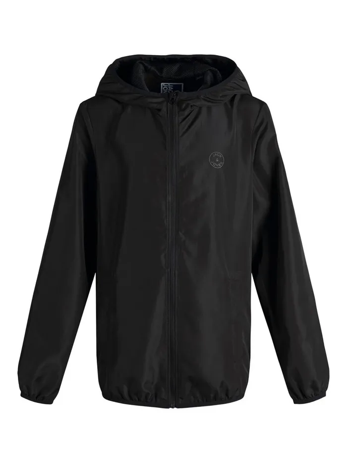 Jackets JACK and JONES Junior BOYS CAMO HOOD LIGHTWEIGHT JACKET Black Black