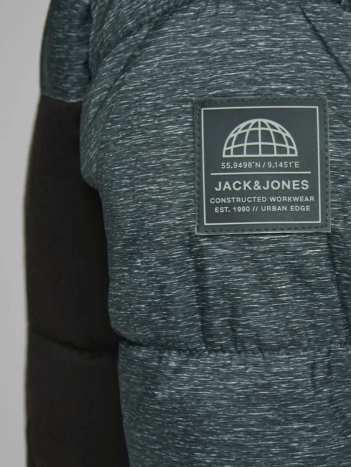 Jackets JACK and JONES Junior BOYS HOODED PUFFER JACKET Black Black