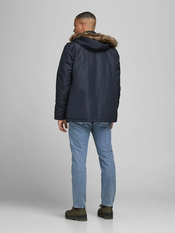 Jackets JACK and JONES Mens CLASSIC PARKA Blue Sky Captain