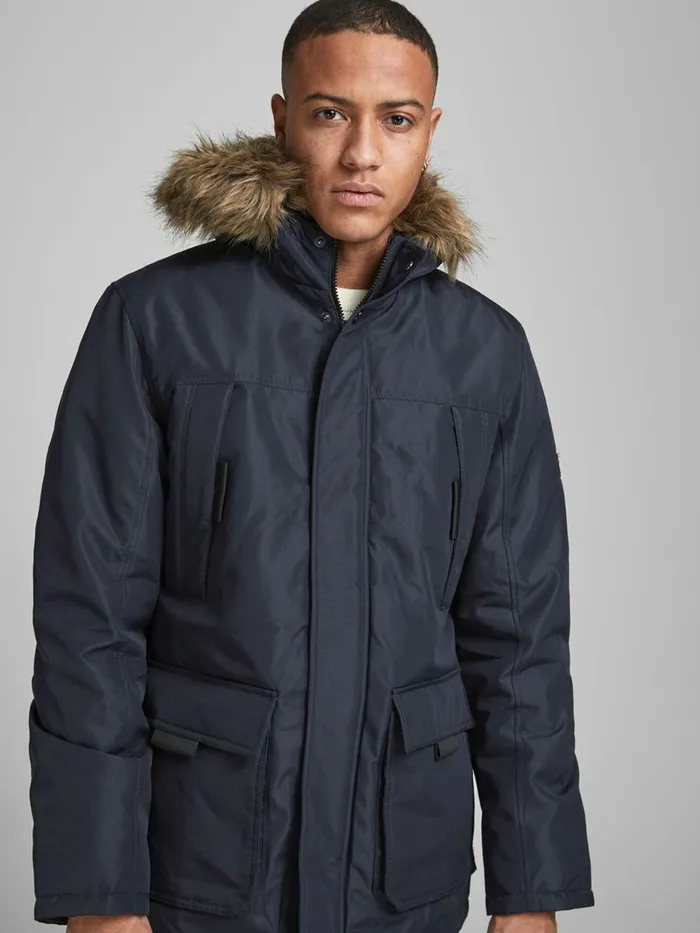 Jackets JACK and JONES Mens CLASSIC PARKA Blue Sky Captain