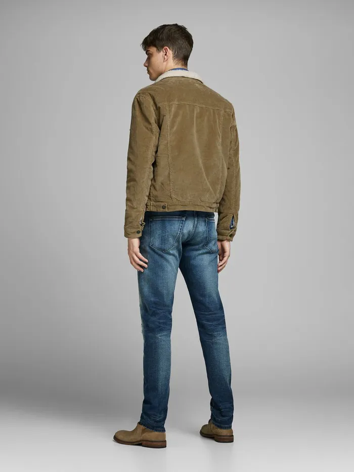 Jackets JACK and JONES Mens CORDUROY DENIM JACKET Beige Kelp