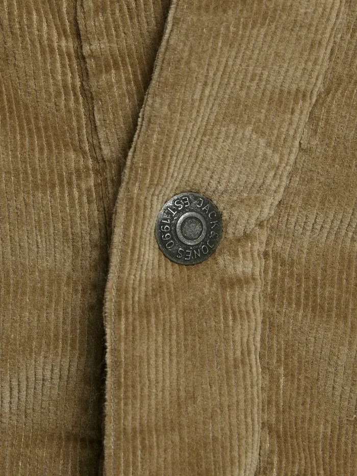 Jackets JACK and JONES Mens CORDUROY DENIM JACKET Beige Kelp