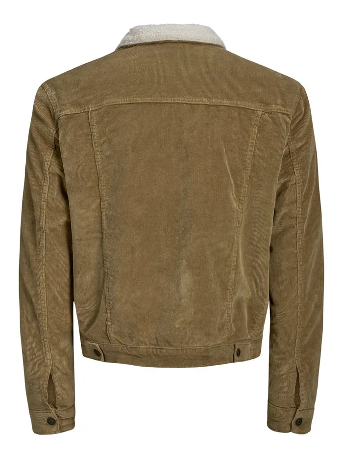 Jackets JACK and JONES Mens CORDUROY DENIM JACKET Beige Kelp