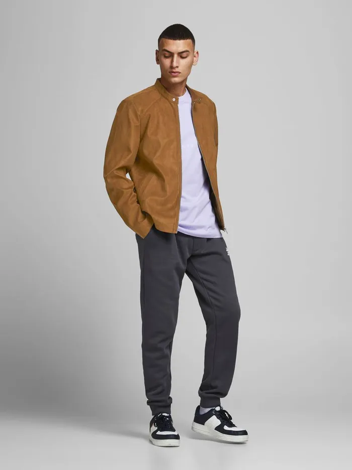 Jackets JACK and JONES Mens FAUX SUEDE JACKET Brown Tan