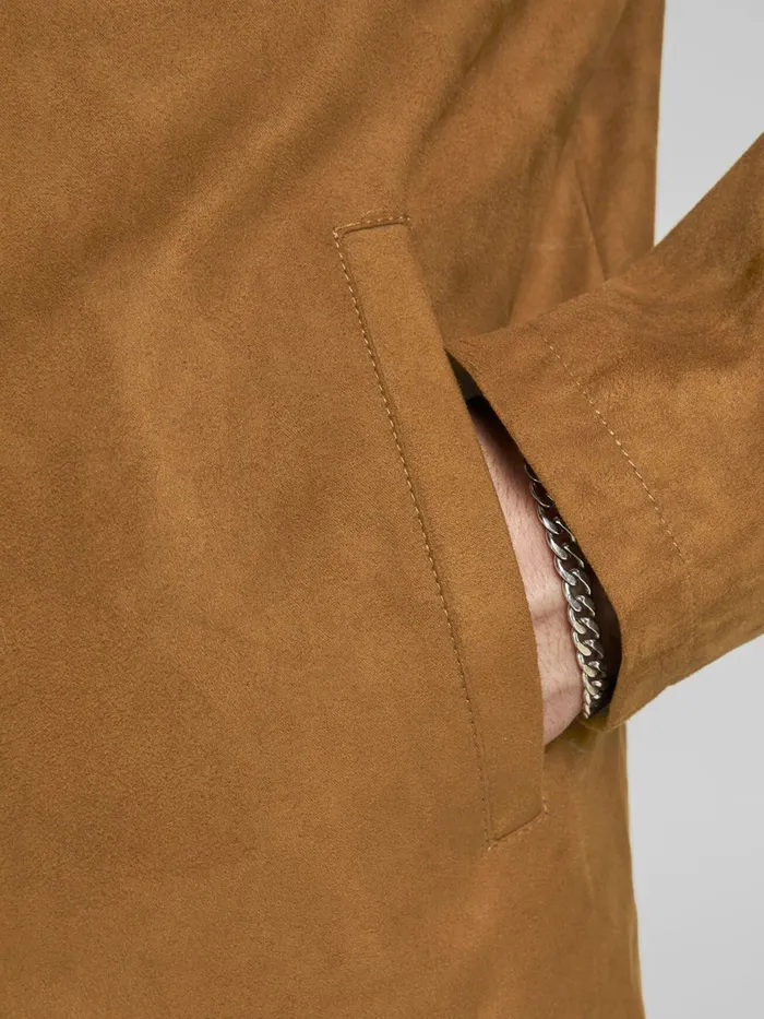 Jackets JACK and JONES Mens FAUX SUEDE JACKET Brown Tan