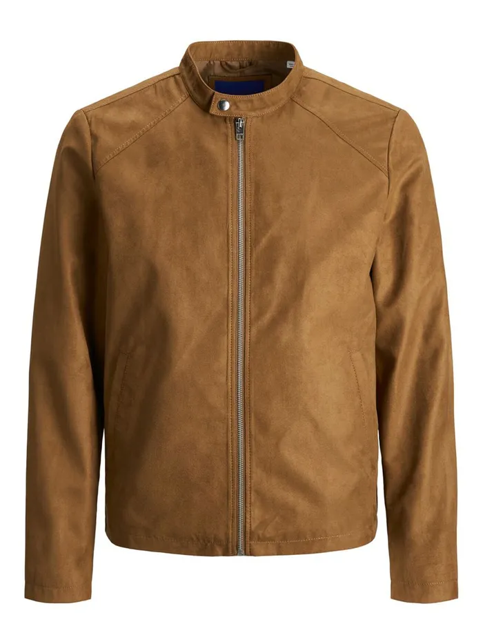 Jackets JACK and JONES Mens FAUX SUEDE JACKET Brown Tan