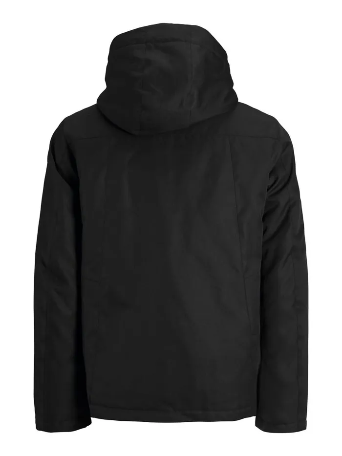 Jackets JACK and JONES Mens HOODED JACKET Black Black