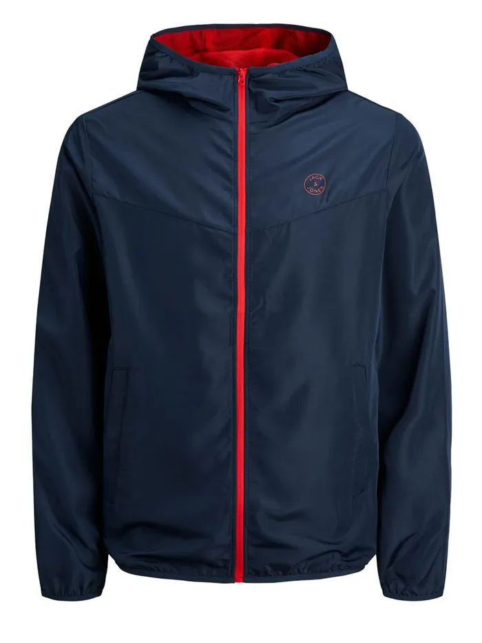 Jackets JACK and JONES Mens HOODED JACKET Blue Navy Blazer