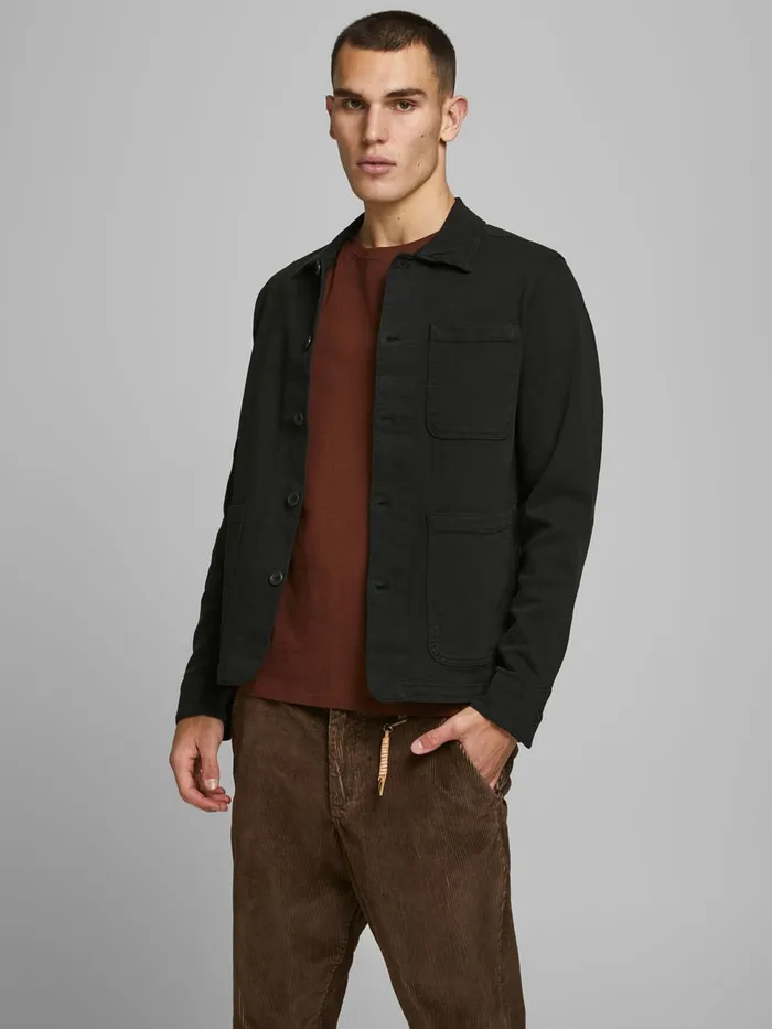 Jackets JACK and JONES Mens LUCAS AKM DENIM JACKET Black Black