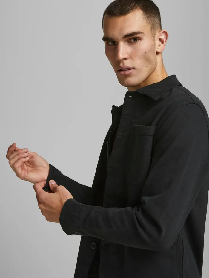 Jackets JACK and JONES Mens LUCAS AKM DENIM JACKET Black Black