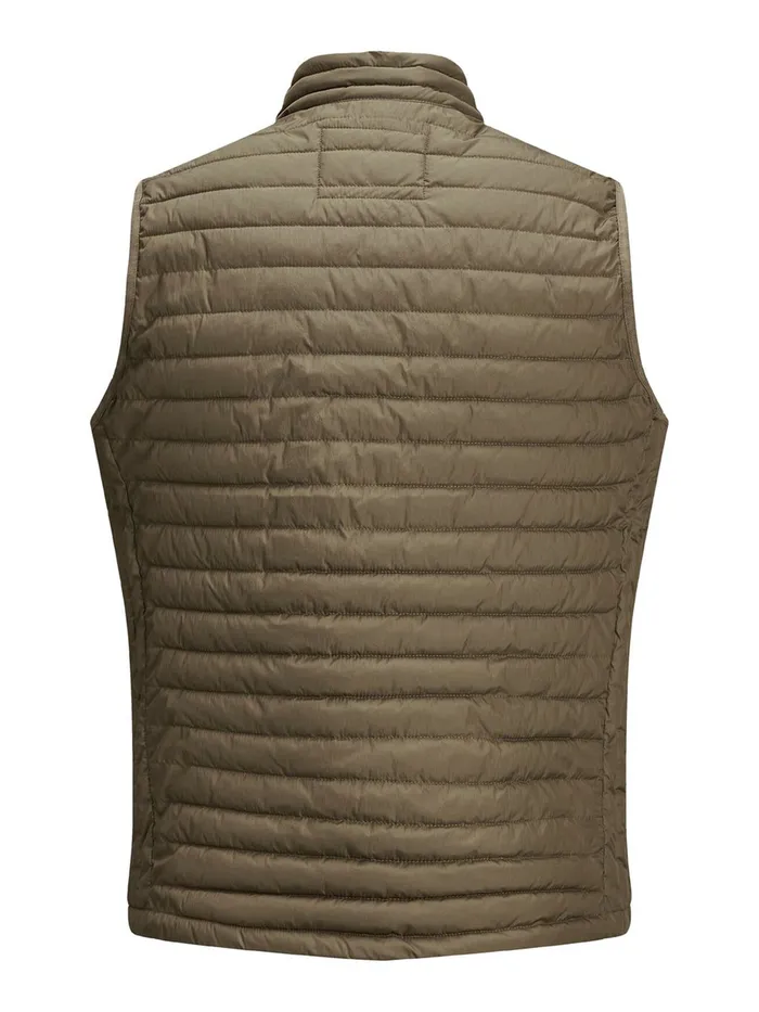 Jackets JACK and JONES Mens PADDED GILET Brown Dark Earth