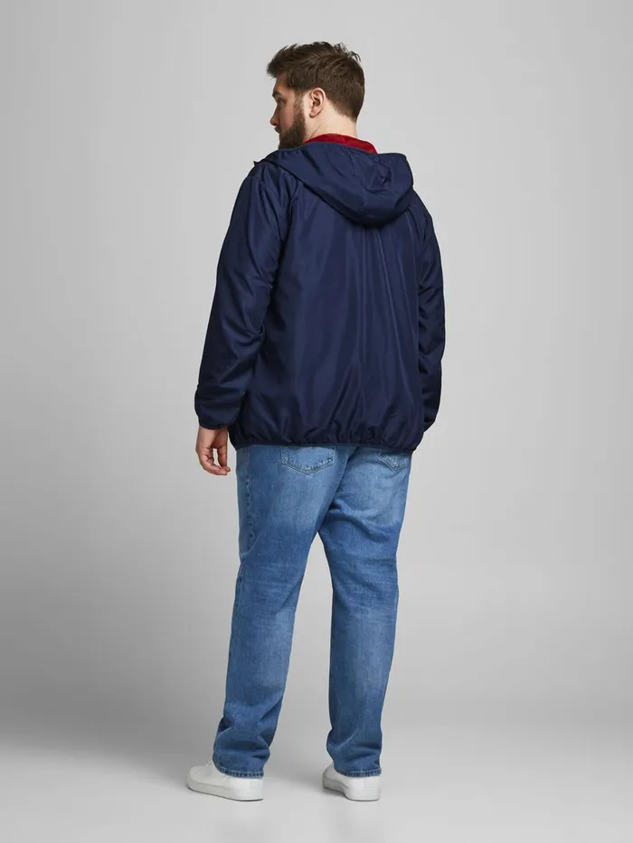 Jackets JACK and JONES Mens RECYCLED POLYESTER BLEND PLUS SIZE JACKET Blue Navy Blazer