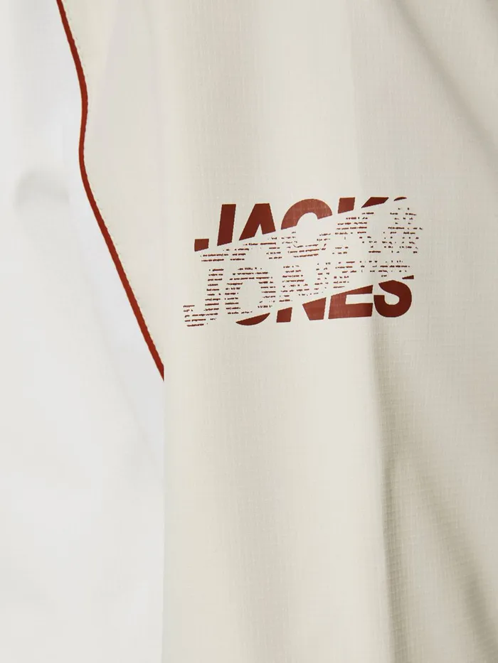 Jackets JACK and JONES Mens STAND COLLAR COLOUR BLOCK LIGHTWEIGHT JACKET Beige Silver Birch