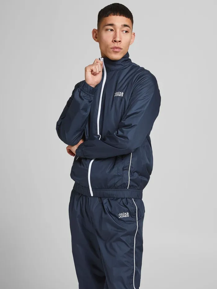 Jackets JACK and JONES Mens TRACK JACKET Blue Navy Blazer