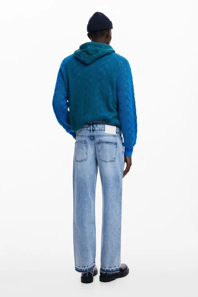Jeans And Trousers Men Desigual Double Waistband Pants Blue