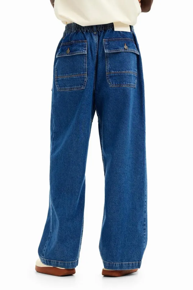 Jeans And Trousers Men Desigual Long Jeans With Pockets Blue