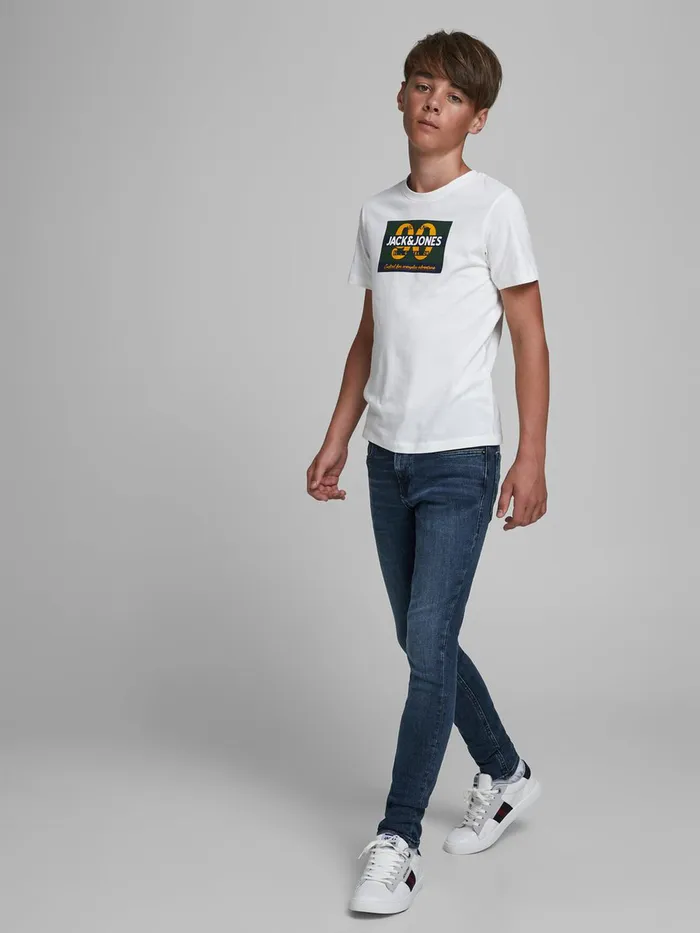 Jeans JACK and JONES Junior BOYS LIAM ORIGINAL SLIM FIT JEANS Blue Blue Denim