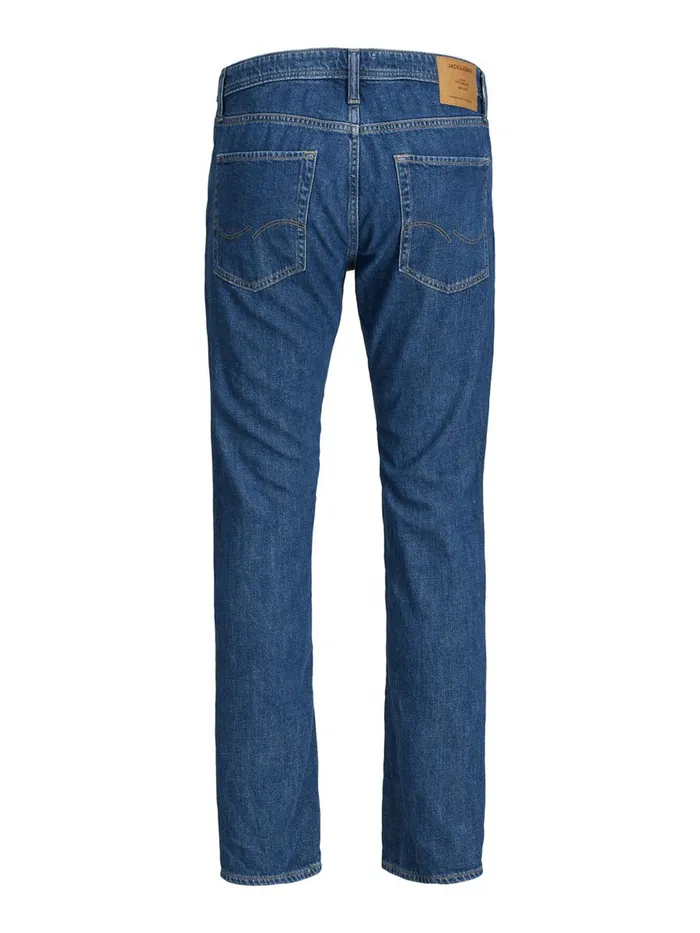 Jeans JACK and JONES Mens FRANK LEEN AM 236 TAPERED FIT JEANS Blue Blue Denim