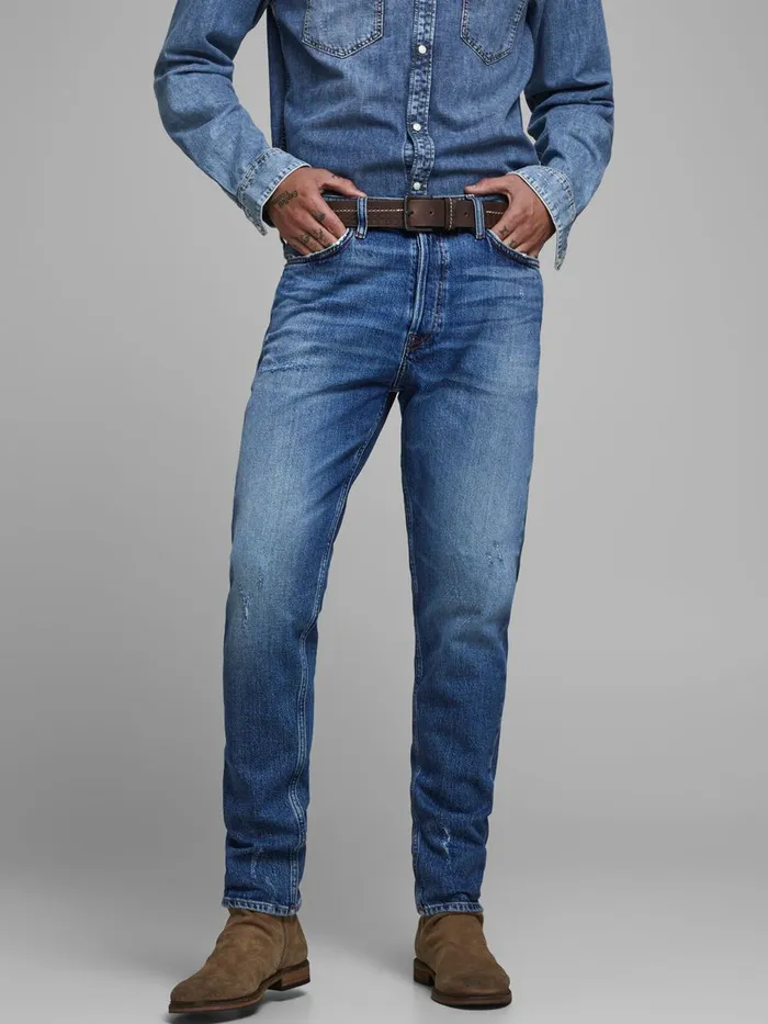 Jeans JACK and JONES Mens FRED ORIGINAL CJ 308 TAPERED FIT JEANS Blue Blue Denim Jeans JACK and JONES Mens FRED ORIGINAL CJ 308 TAPERED FIT JEANS Blue Blue Denim