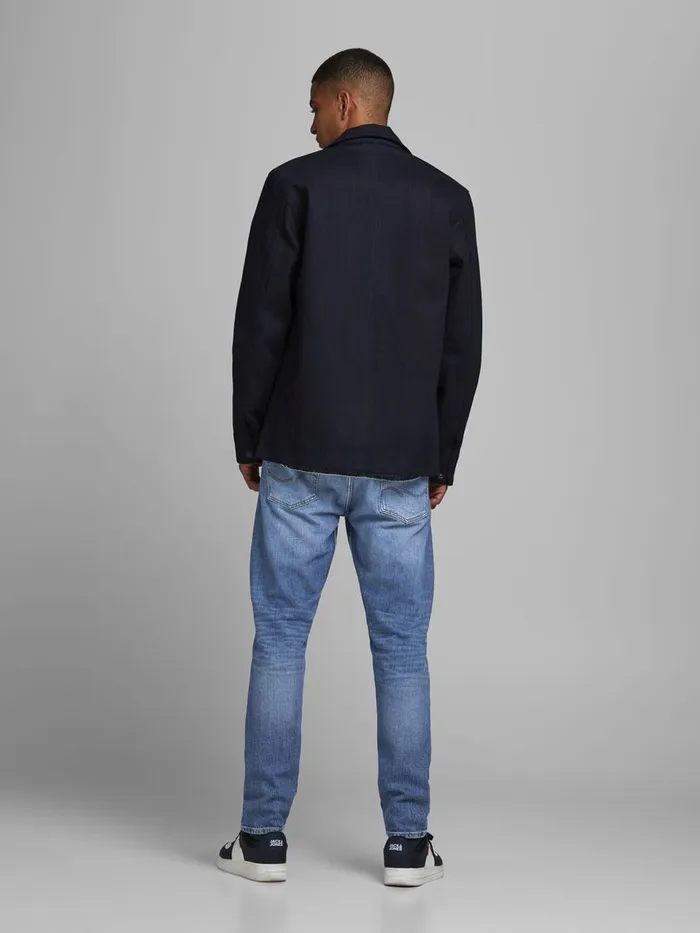 Jeans JACK and JONES Mens FRED ORIGINAL CJ 308 TAPERED FIT JEANS Blue Blue Denim