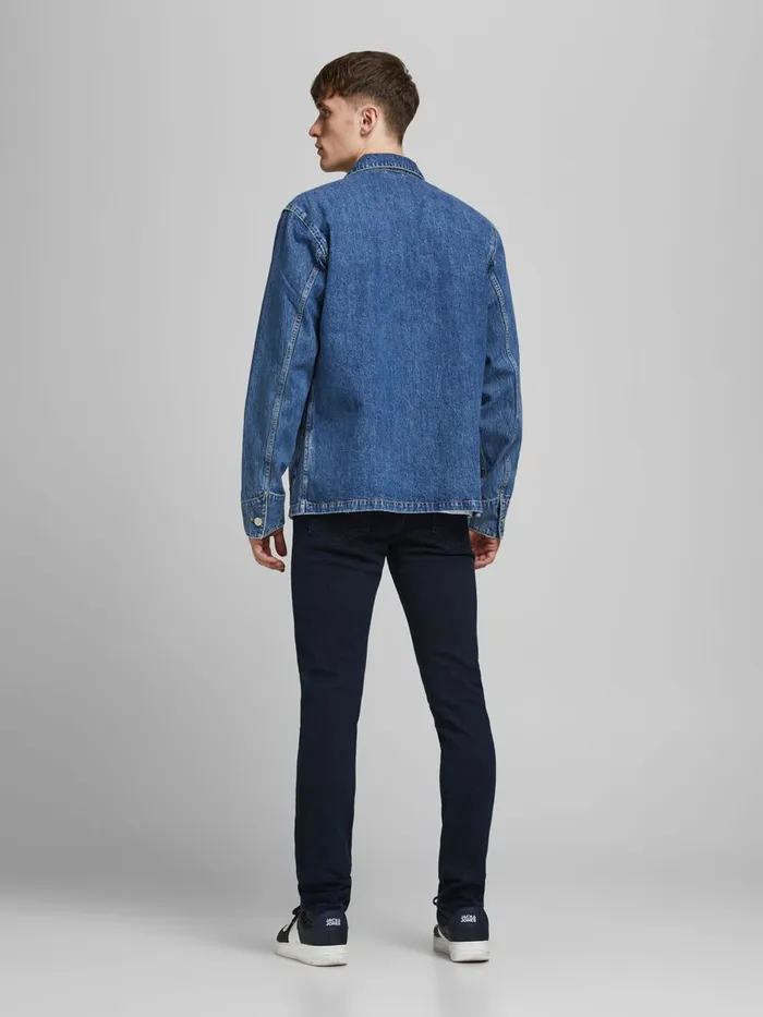 Jeans JACK and JONES Mens GLENN FELIX AM 166 LID SLIM FIT JEANS Blue Blue Denim