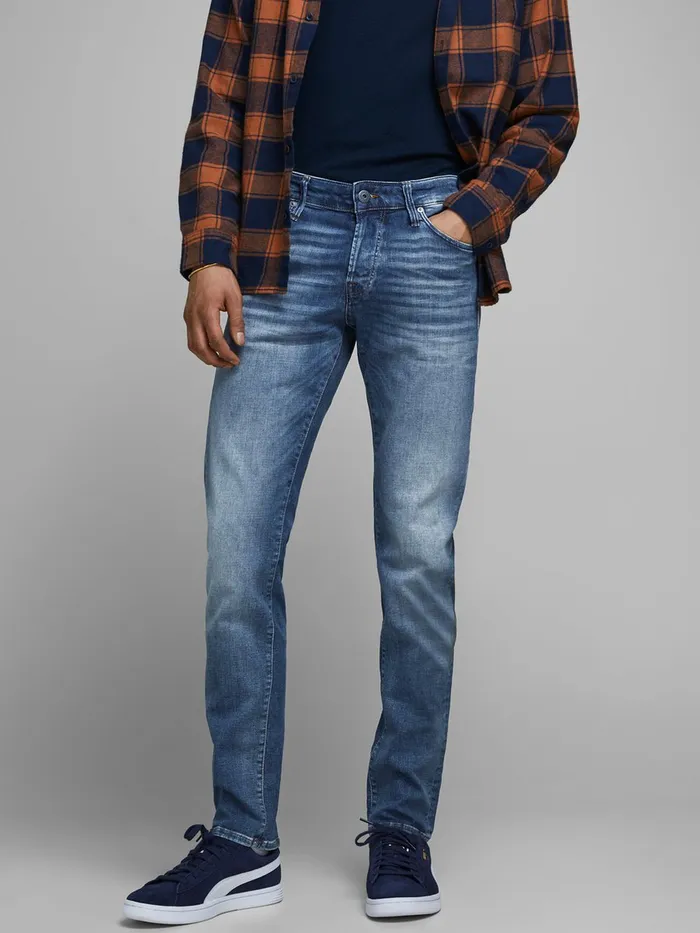 Jeans JACK and JONES Mens GLENN ICON JJ 357 50SPS SLIM FIT JEANS Blue Blue Denim Jeans JACK and JONES Mens GLENN ICON JJ 357 50SPS SLIM FIT JEANS Blue Blue Denim