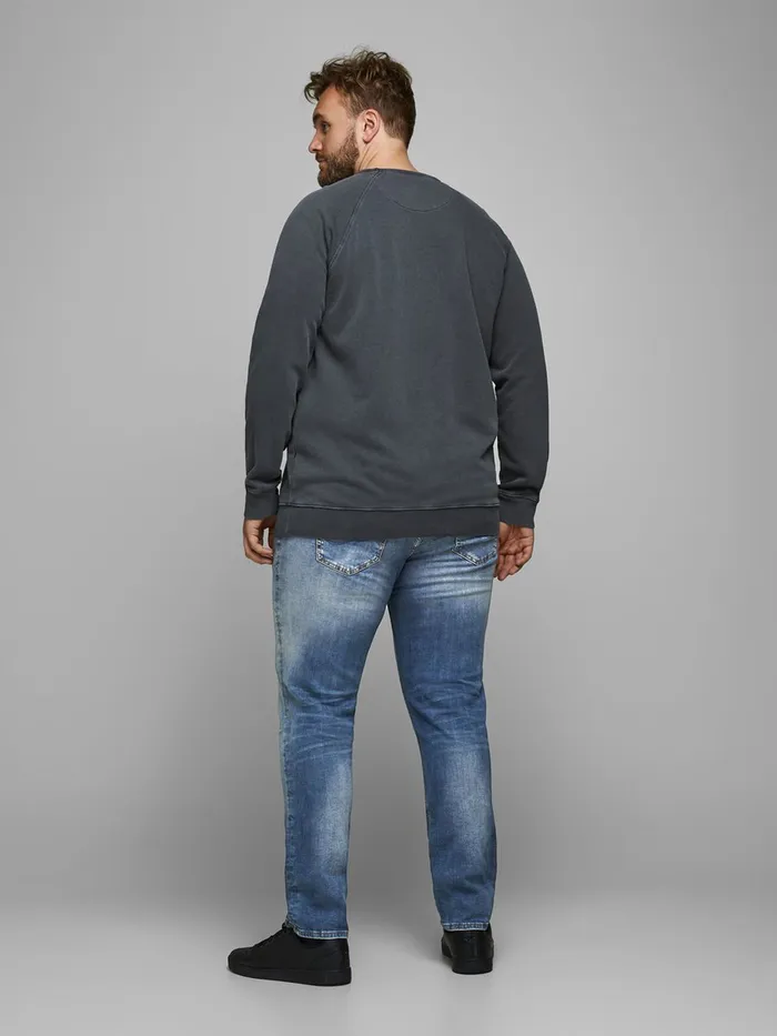 Jeans JACK and JONES Mens GLENN ORG PLUS SIZE SLIM FIT JEANS Blue Blue Denim