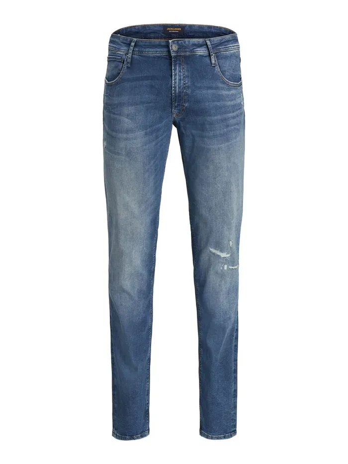 Jeans JACK and JONES Mens GLENN ORG PLUS SIZE SLIM FIT JEANS Blue Blue Denim