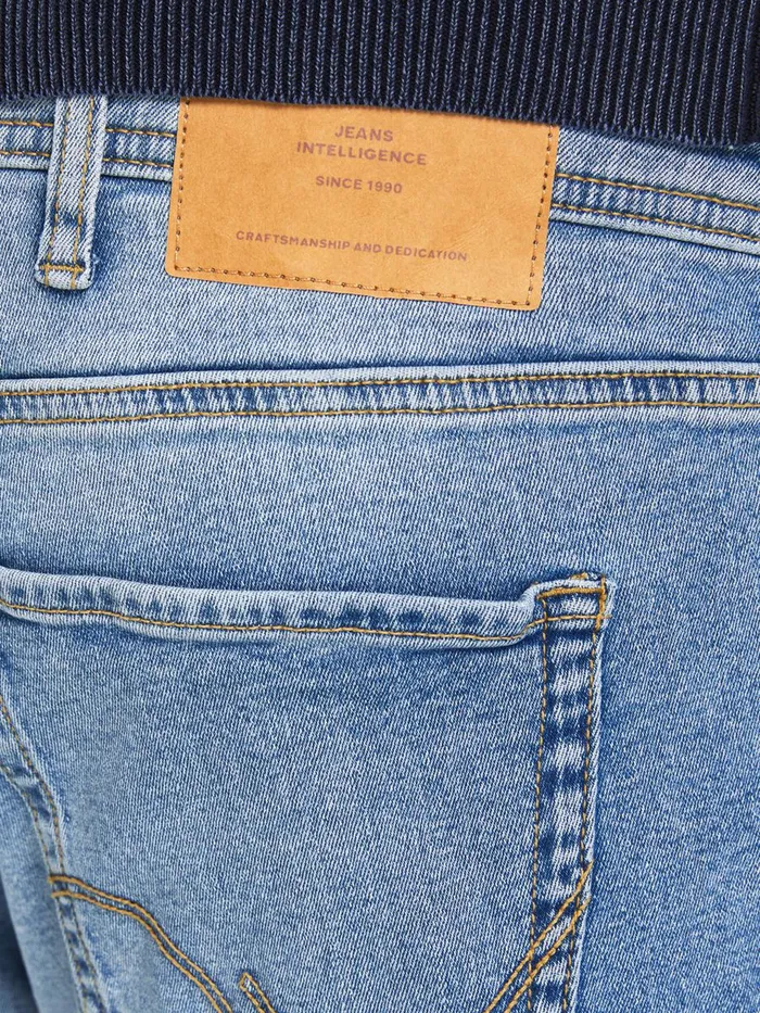 Jeans JACK and JONES Mens GLENN ORIGINAL NA 032 PLUS SIZE SLIM FIT JEANS Blue Blue Denim